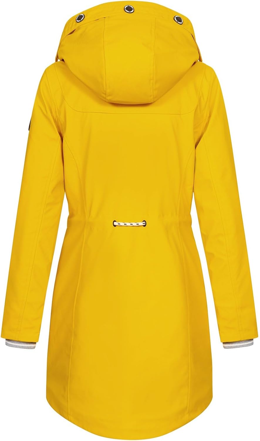 NEW VIEW Damen Regenjacke wasserabweisender Parka Annika Long mit Kapuze XXL Gelb (Golden Rod) 2, XX