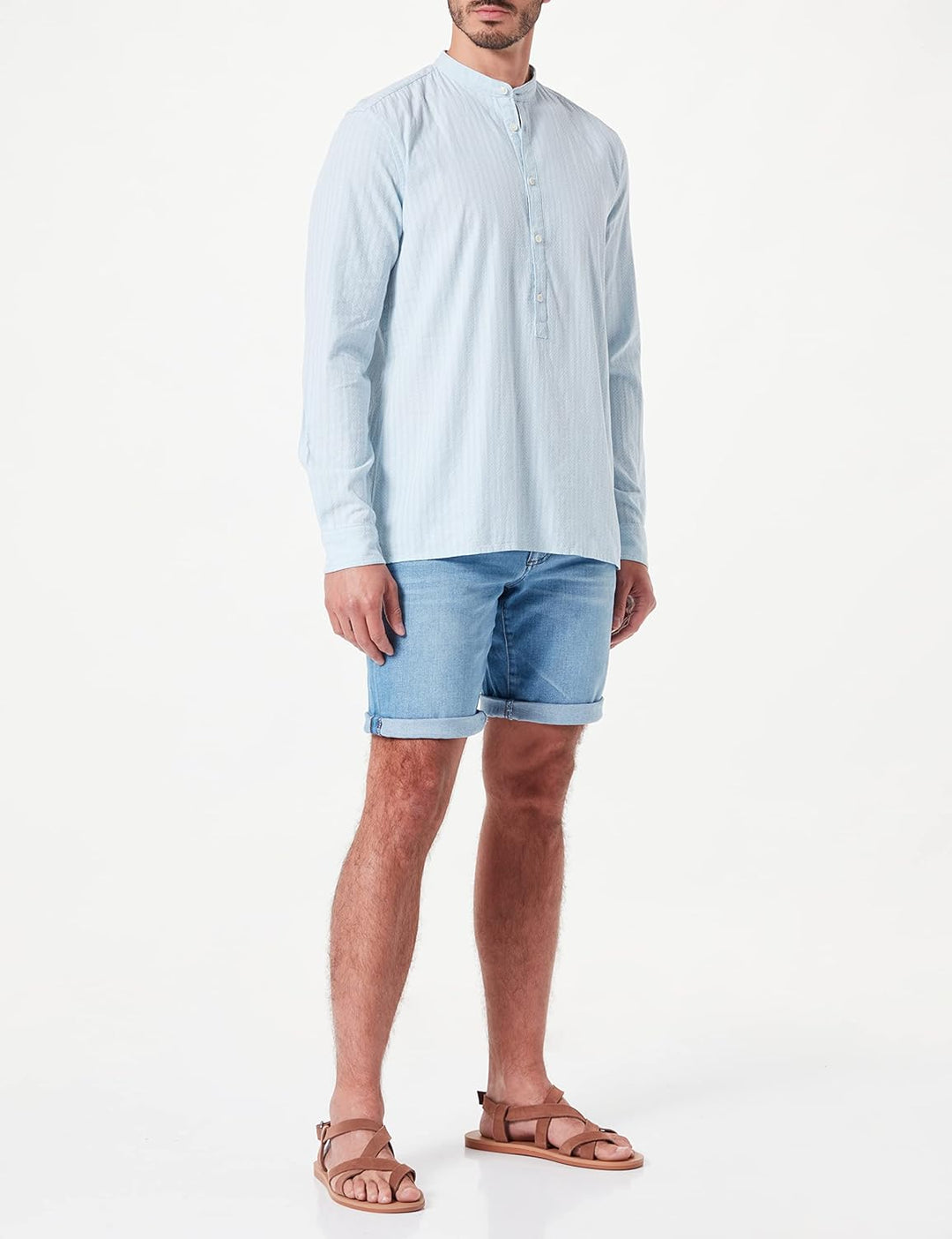 SISLEY Herren Denim Shorts, Blue Denim 901