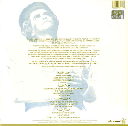 Live in Australia, Vinyl