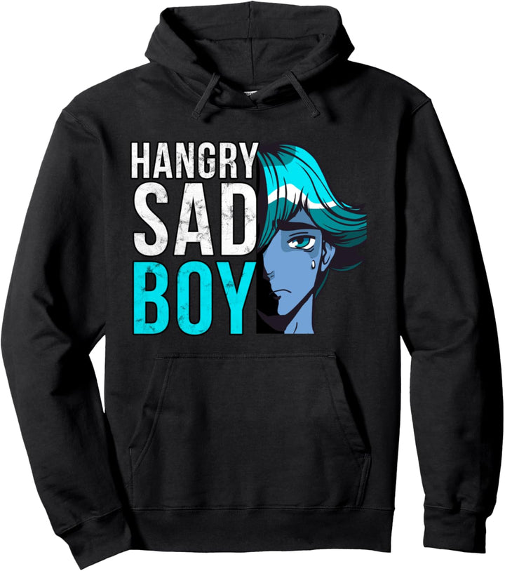 Hangry Sad Boy Manga Anime Hungrig Egirl Soft Grunge Pullover Hoodie