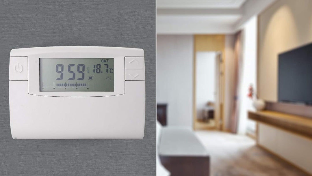 Electraline 59219 Digital-Thermostat mit 24 Programmen, für drei Temperaturstufen, Komfort, Energiee