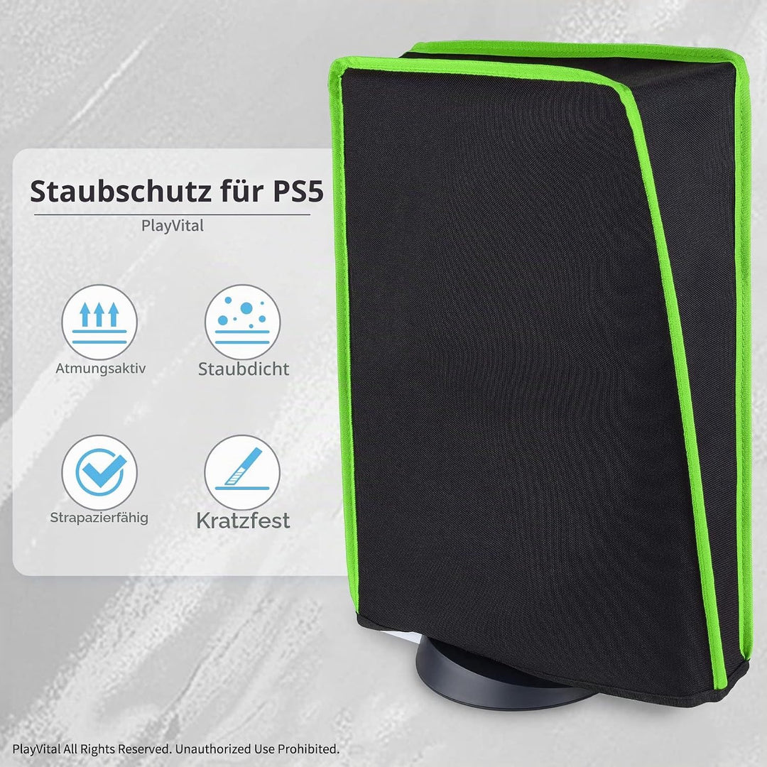PlayVital Staubhülle für ps5,Staubschutze Hülle Spritzwasserdichte Tasche,Schutzhülle Abdeckung Case
