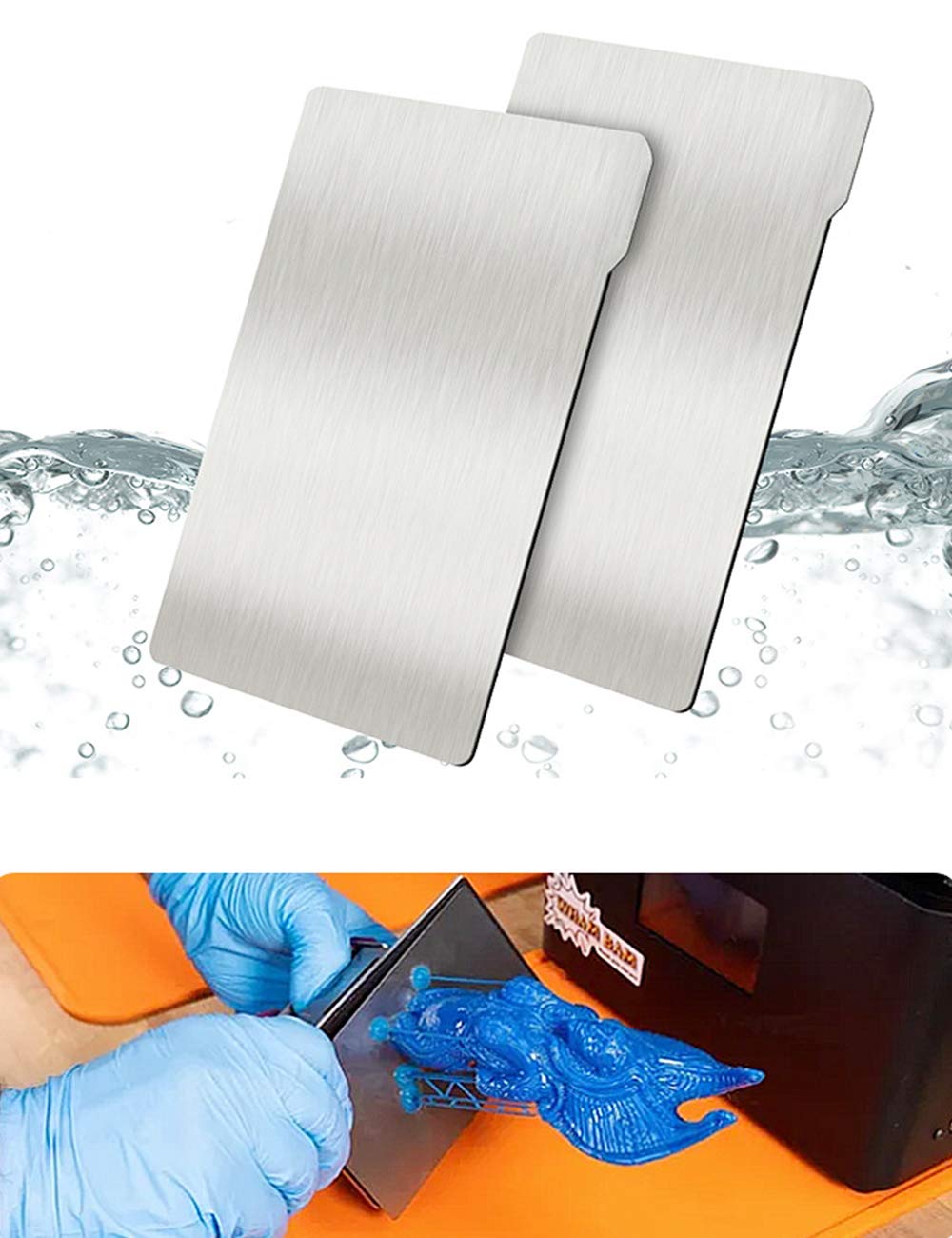KOYOFEI 2PCS Resin 3D Printer Flex Build Plate for Anycubic Mono 2, Spring Steel Flexible Plate and