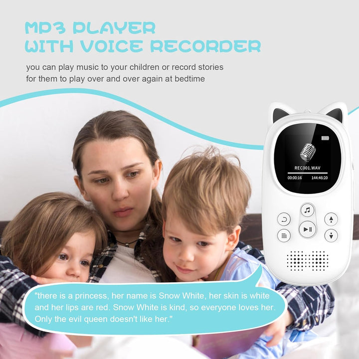 32GB MP3-Player mit Bluetooth 5.0, Oilsky Kinder MP3 Player mit Kopfhörer, 750mAh Tragbarem Sport Mp