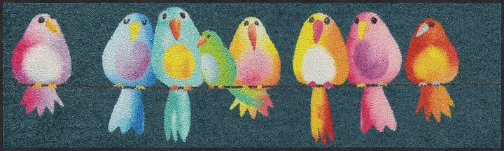 Salonloewe Fussmatte Rainbow Birds 030x100 Minimatte