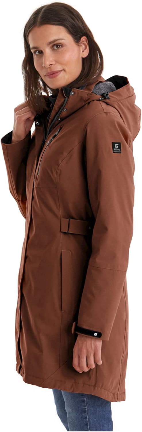 Killtec Damen Kow 165 Wmn Prk Funktionsparka/Parka mit abzippbarer Kapuze 42 herbstlaub, 42 herbstla