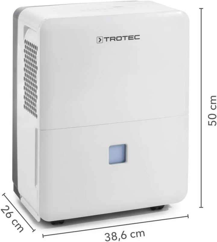 TROTEC Luftentfeuchter elektrisch TTK 96 E – Leistung 30 L/Tag – Fläche 90 m² / 230 m³ – Raum Entfeu