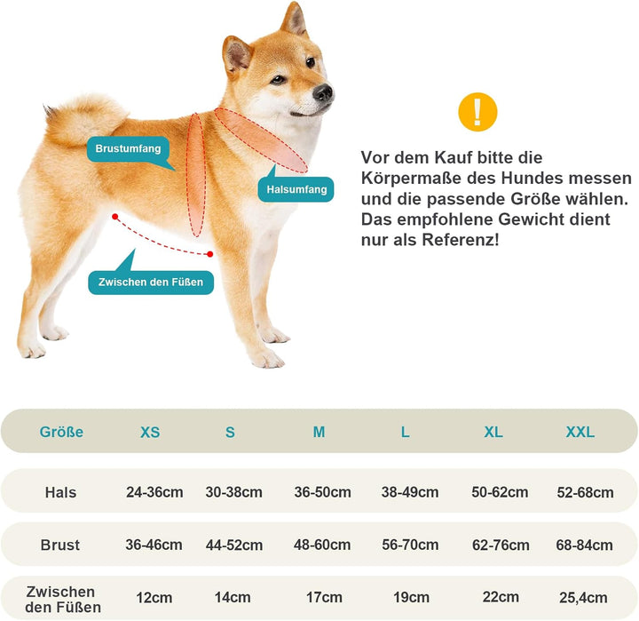Ownpets Tragehilfe Geschirr, Hebegeschirr für mittlere Hunde, Tragtuch für mittlere Hunde, Ganzkörpe