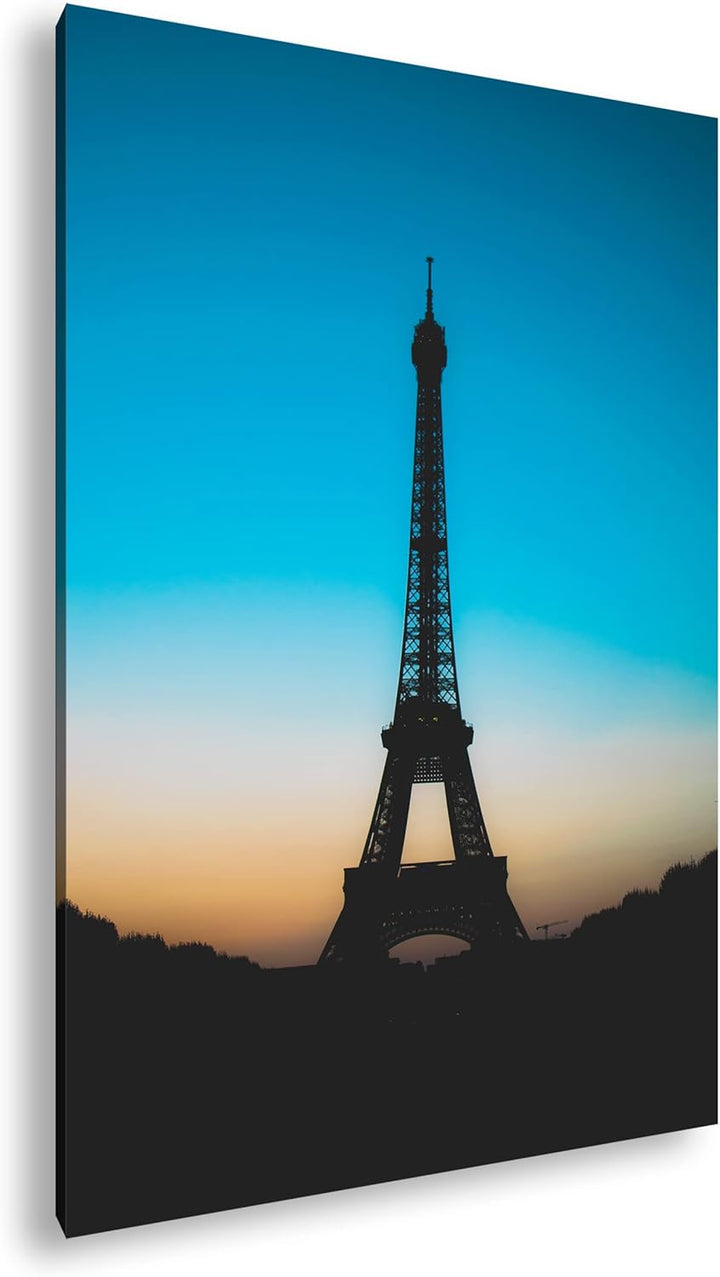 deyoli Pariser Eifelturm Format: 100x70 cm als Leinwandbild, Motiv fertig gerahmt auf Echtholzrahmen