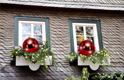 Benjia Weihnachtskugeln Gross Aussen, Dekokugel Wetterfeste Riesen Grosse Gross XXL Outdoor Draussen