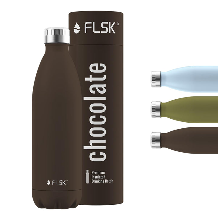 FLSK Trinkflasche – Premium Edelstahl Thermosflasche – 100% auslaufsicher & kohlensäuregeeignet – hä