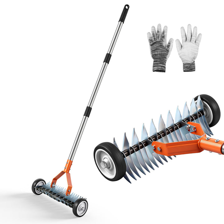 Vertikutierer Hand Rechen Metall Rasenrechen | Schneidrechen Verstellbarer Vertikutierrechen | Rasen