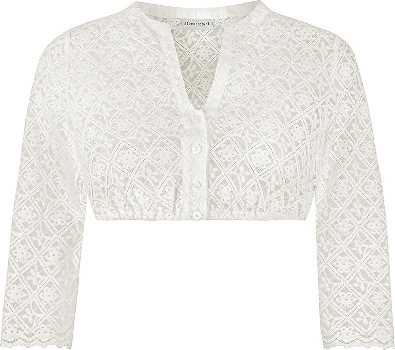 Stockerpoint Damen Bluse Elza Trachtenbluse 44 Creme, 44 Creme