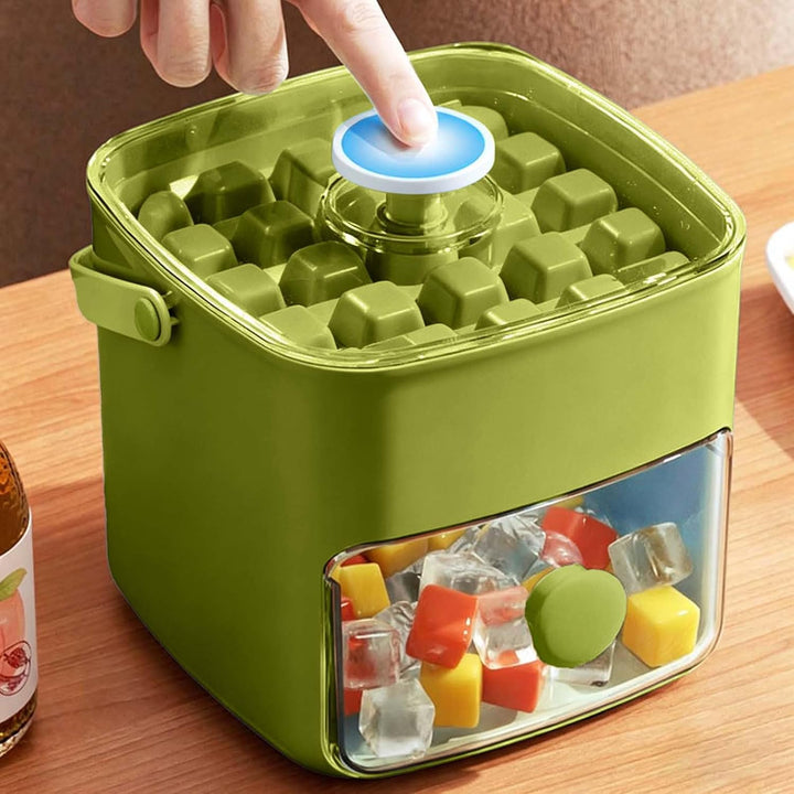 Klein Eiswürfelmaschine mit Presstyp Ice Cube Maker mit 48 Gitter Eiswürfelform Eiswürfelmaker mit S