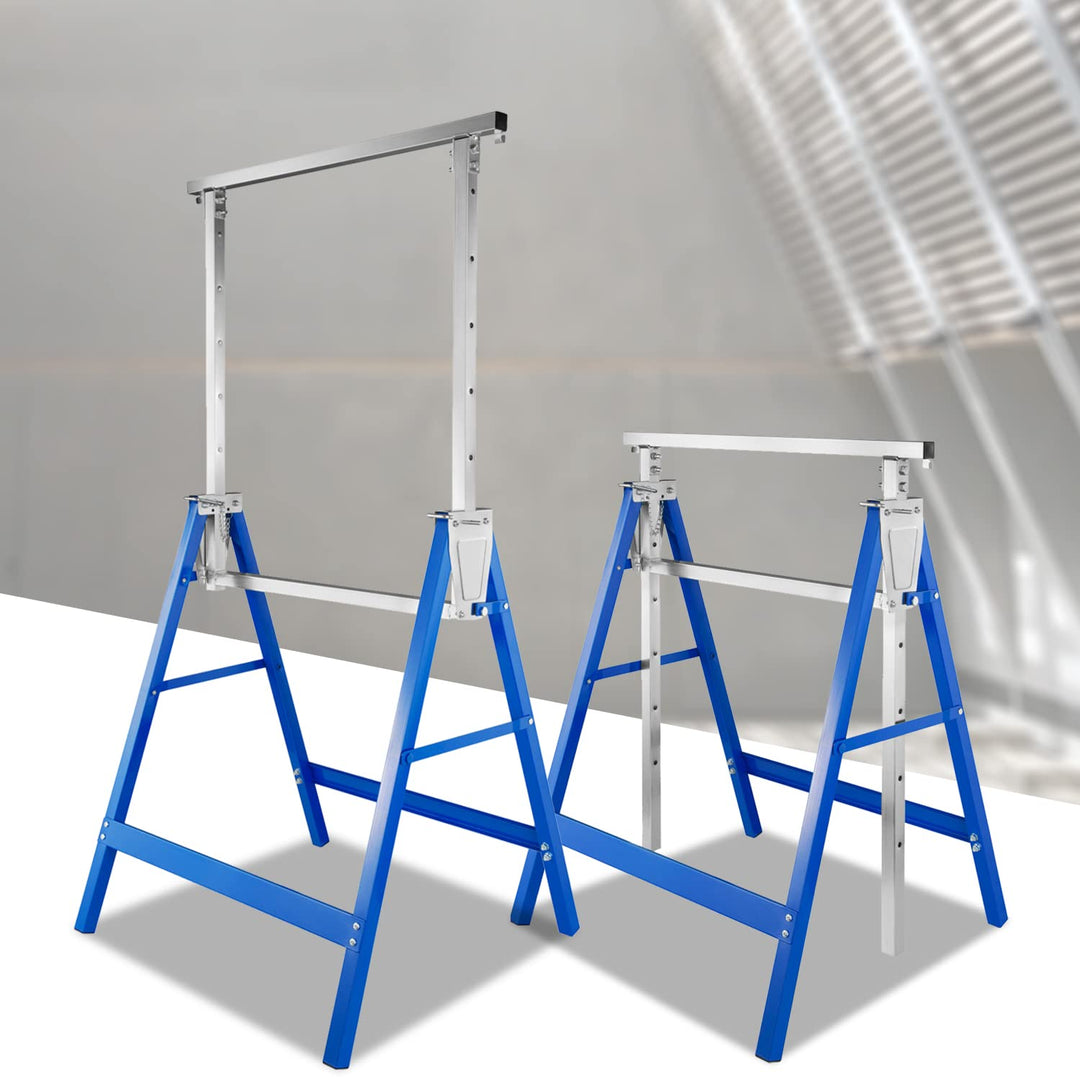 Ansobea Arbeitsbock 2er set, Gerüstbock Höhenverstellbar 80-130 cm 7-Fach, Böcke klappbar Unterstell