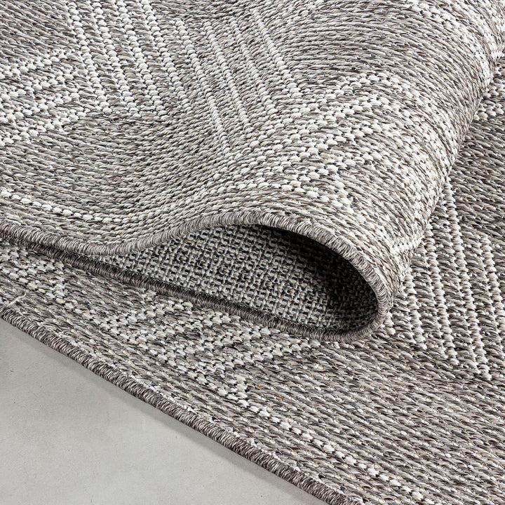 Carpetsale24 In- &amp; Outdoor Teppich 160x230cm, Wetterfest &amp; Robust, Flachgewebe mit Modernem Geometri