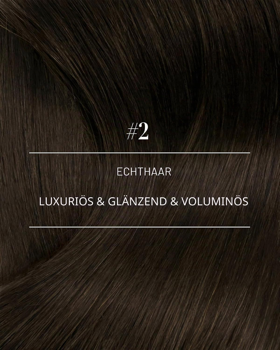 YoungSee Echthaar Extensions Clip Braun Clip in Extensions Echthaar Dunkelbraun 45 cm Clip in Extens