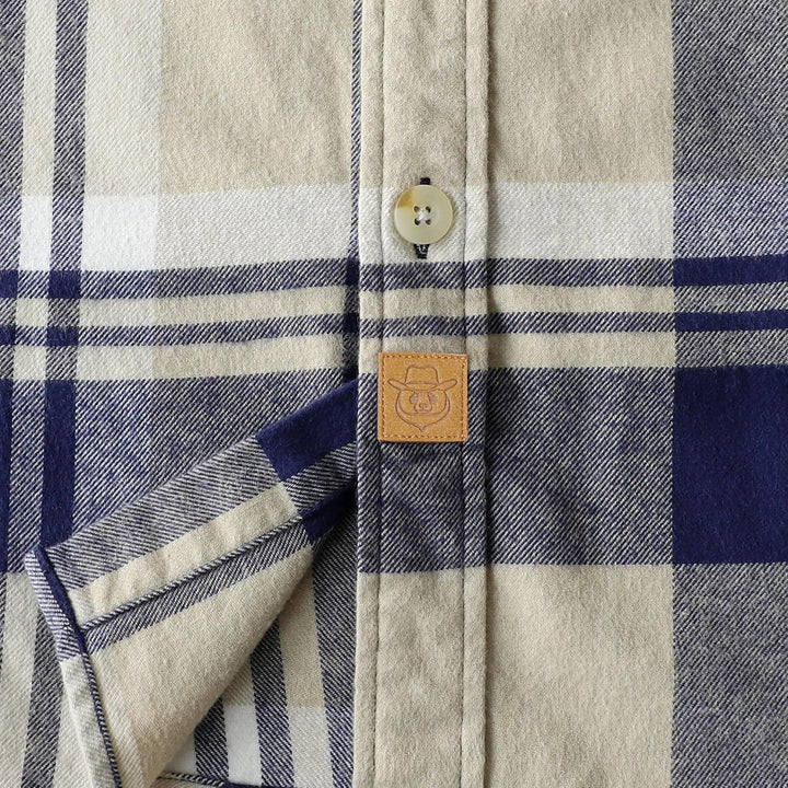 Dubinik® Flanellhemd Herren Flanellhemden Langarm Regular Fit Kariert Button Down Warm Freizeit Hemd