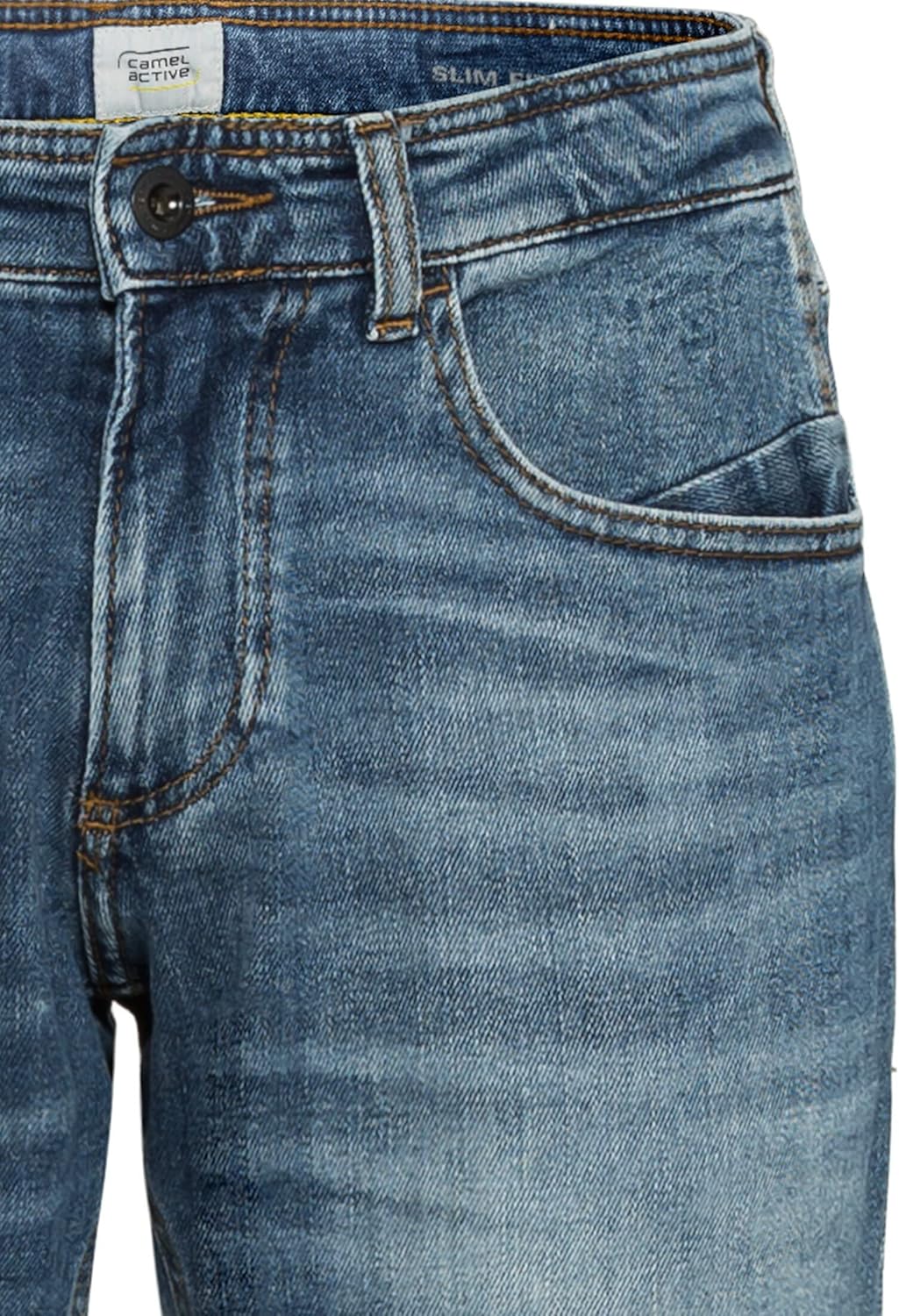 camel active Herren Slim Fit fleXXXactive® 5-Pocket Jeans 31W / 32L Blau, 31W / 32L Blau
