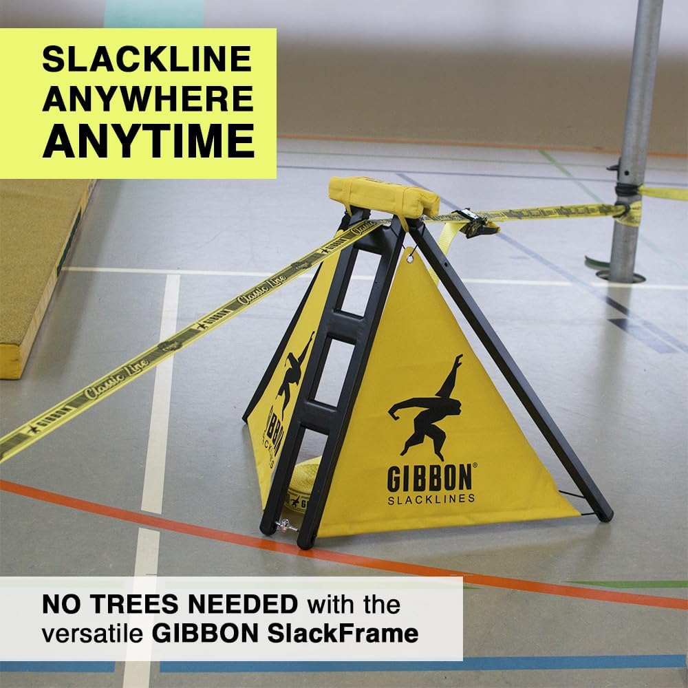 Gibbon Slacklines Slackframe, pulverbeschichtetes Metallgestell, Slackline-Gerüst für Slacklinen ohn