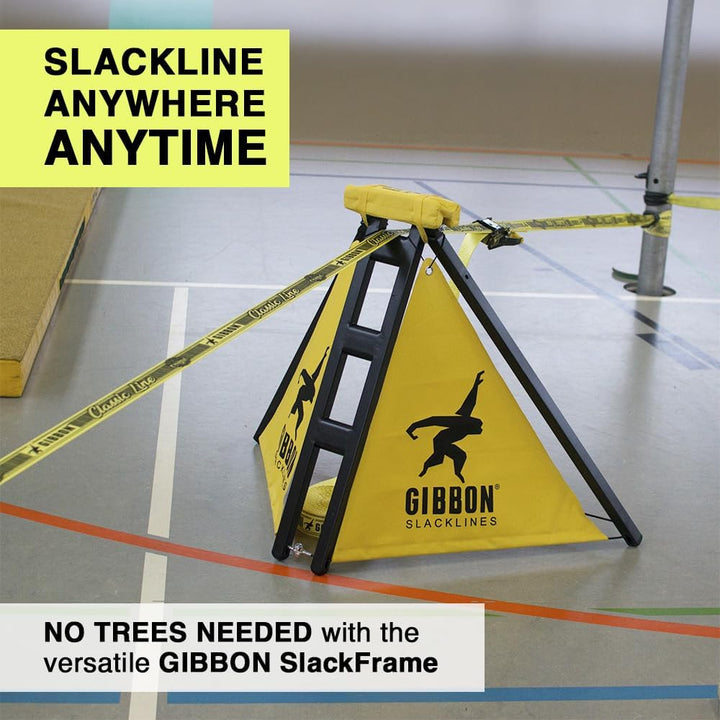 Gibbon Slacklines Slackframe, pulverbeschichtetes Metallgestell, Slackline-Gerüst für Slacklinen ohn