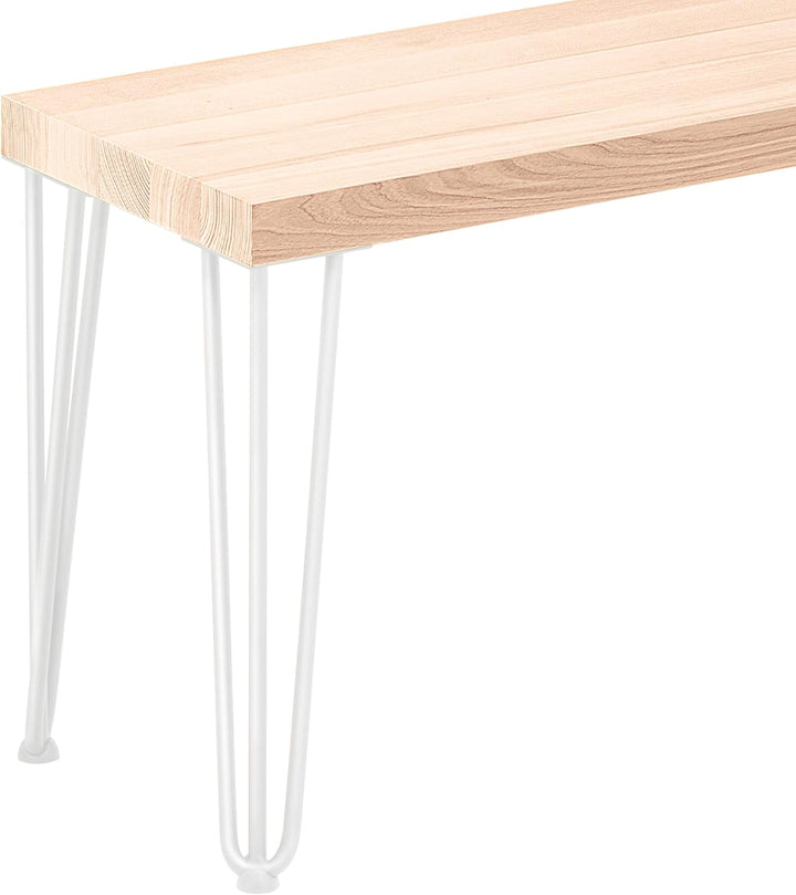 LAMO Manufaktur Sitzbank Esszimmer Holzbank Bettbank 30x60x47 cm, Möbelfüsse Creative Weiss/Roh, LSB