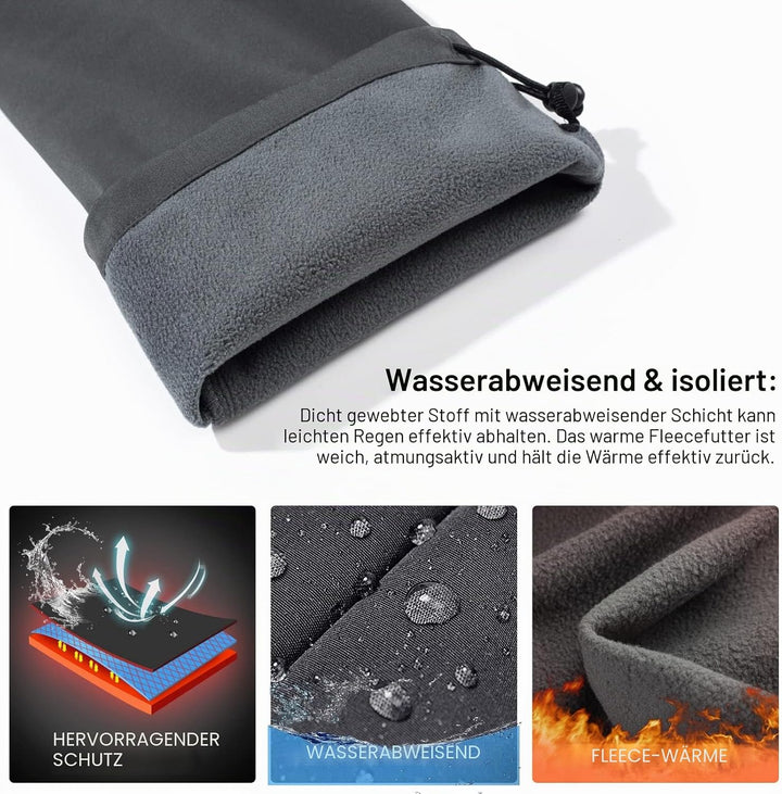 MOCOLY Wanderhose Herren Winter Thermo Jagdhose Skihose Schneehose Thermohose Winterhose Warme Fleec