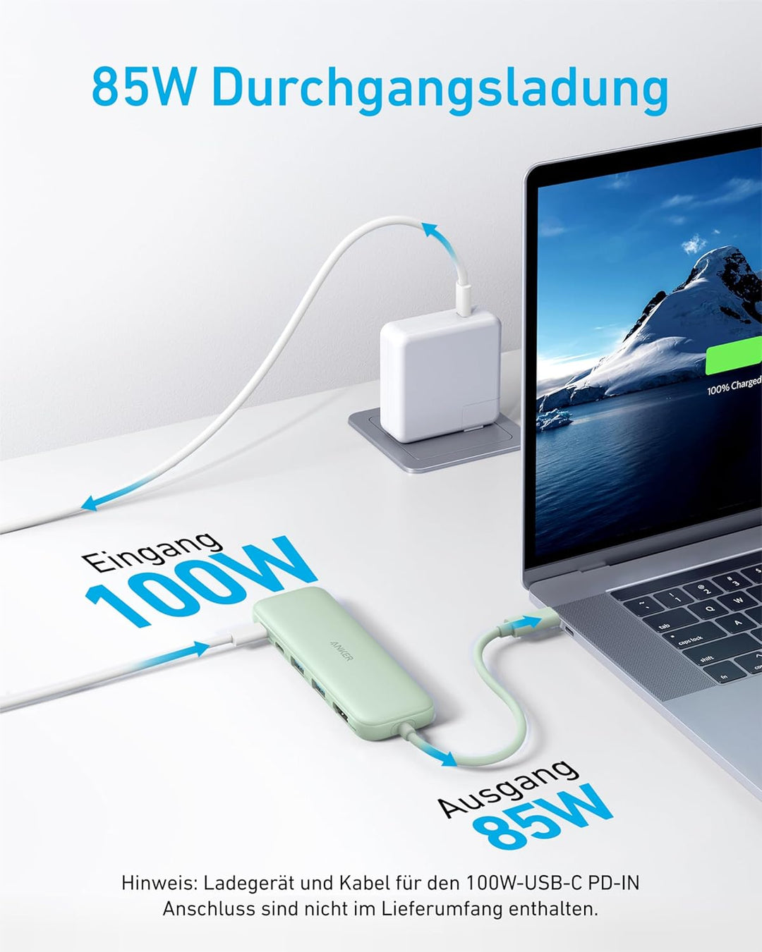 Anker USB C Hub, 332 USB-C Hub (5-in-1) mit 4K HDMI Display, 5Gbps Datenanschluss und 2 USB-A Ports
