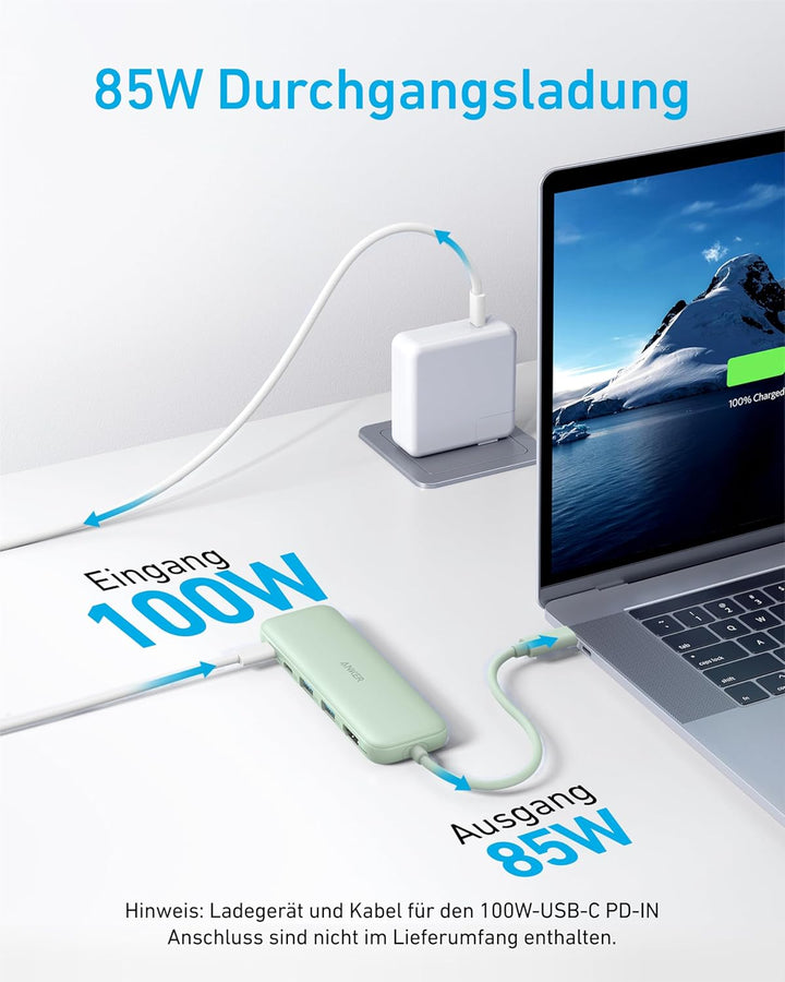 Anker USB C Hub, 332 USB-C Hub (5-in-1) mit 4K HDMI Display, 5Gbps Datenanschluss und 2 USB-A Ports