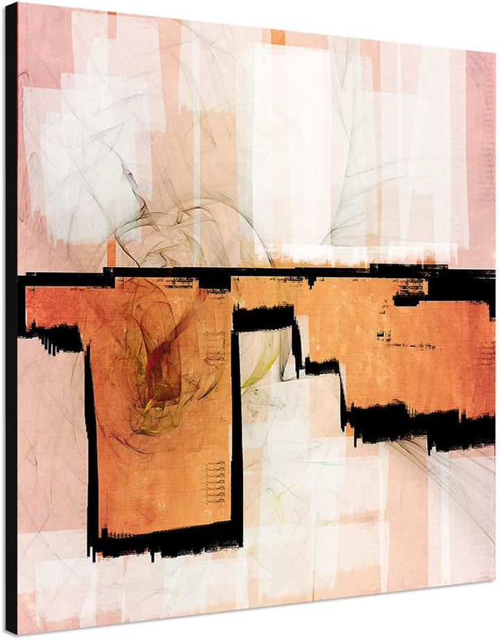 Paul Sinus Art Lebenslinien - Abstrakt386_60x60cm Bild auf Leinwand Unterbrechung Harmonieverlust Ab