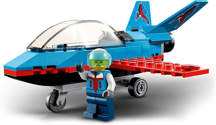 LEGO 60323 City Stuntflugzeug, Kunstflugzeug, Flugzeug Spielzeug mit Piloten-Minifigur, kreatives Ge