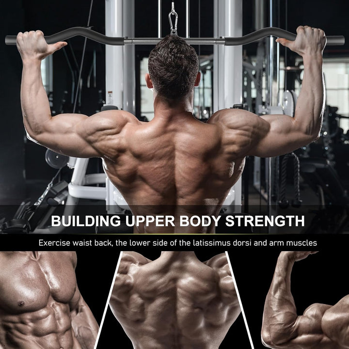 Lyndwin Latzugstange Bizeps Stange Klimmzugstangen Zugstange Muskelzugstange für Zuhause Bodybuildin