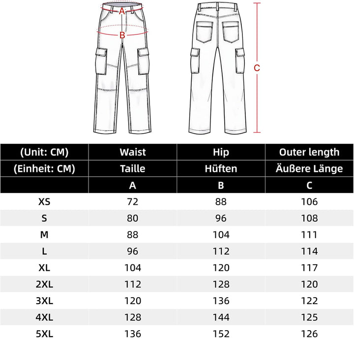 WORK IDEA Herren-Arbeitshose - Schwarz-Hose Herren-Cargohose mit innenliegenden Knietaschen Tarnung