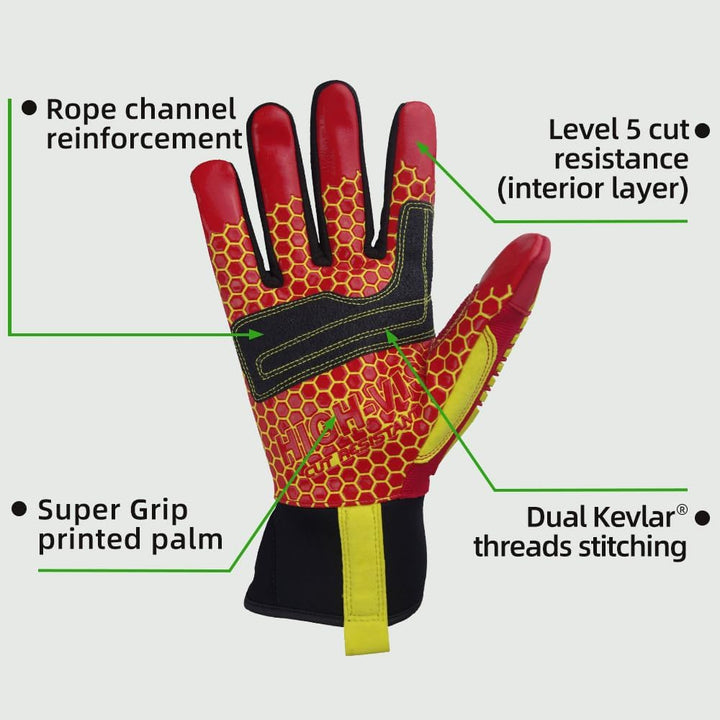 Seibertron HIGH-VIS HRC5 Rigger Silikon Grip Cut 5 Impact Viz Heavy Duty Handschuhe Abrieb Öl & Gas