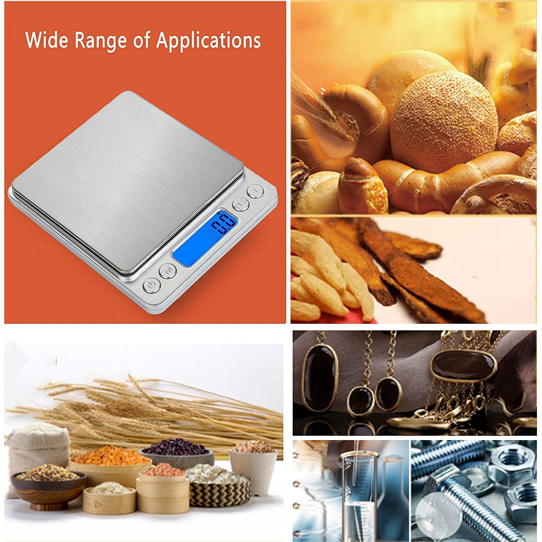 Balance de Cuisine Numériquen Acier Inoxydable de Haute Précision 500 g/0,01 g mit LCD-Bildschirm fü