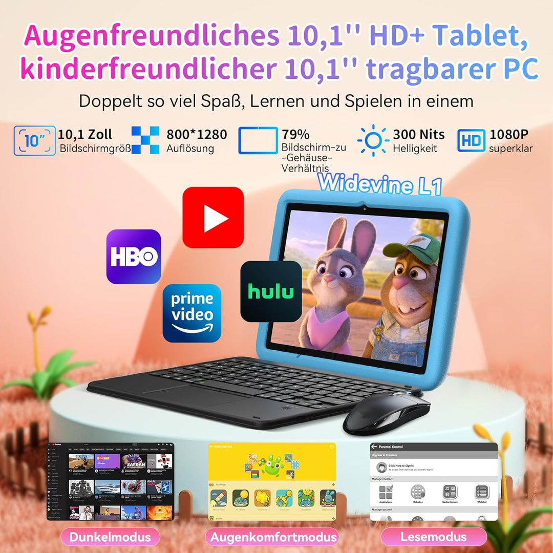 Blackview TabA6Kids Kinder Tablet Android 14 ,12GB RAM+128GB ROM(1TB TF) Octa Core Tablet für Kinder