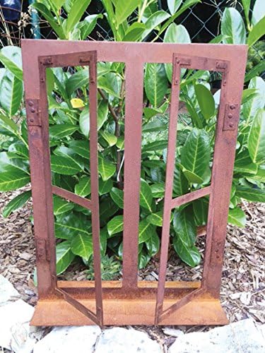 Deko-Fenster 45 x 33 cm zum Öffnen Rost Edelrost Metall + Original Pflegeanleitung von Steinfigurenw