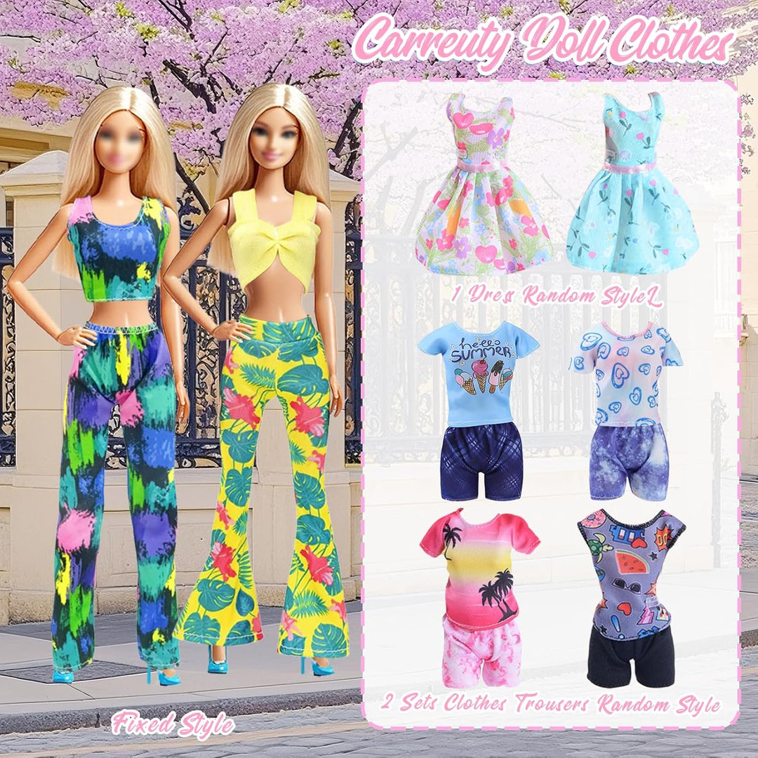 43 Kleidung Camping Sets Kompatibel mit Barbie 11.5inch Puppe, 1 Zelt 1 Liegestuhl 4 Oberteile 4 Hos