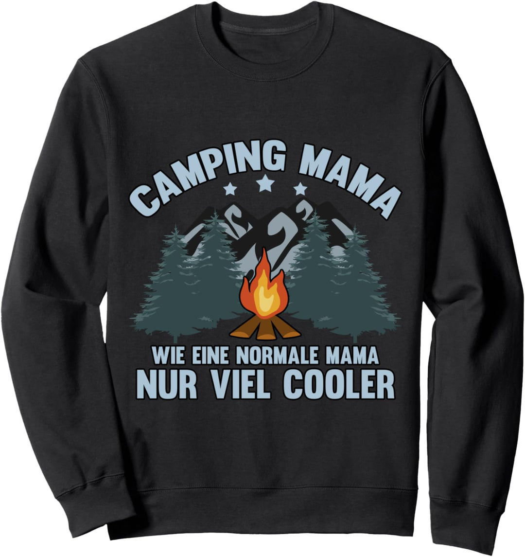 Lustige Camper Zelten Campingplatz Camperin Mama Sweatshirt