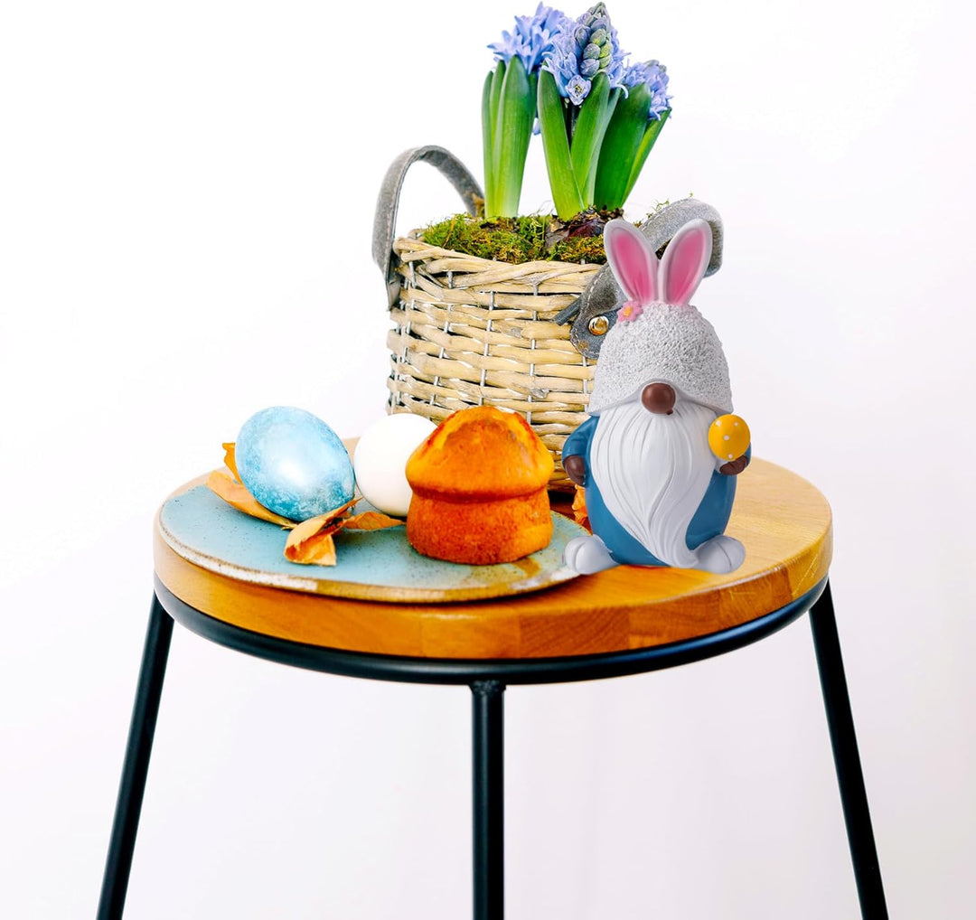 Ostern Deko Hasen Wichtel, Handgemachte Osterhasen Zwerg mit Eiern,Osterhasen Puppen für Osterdekora