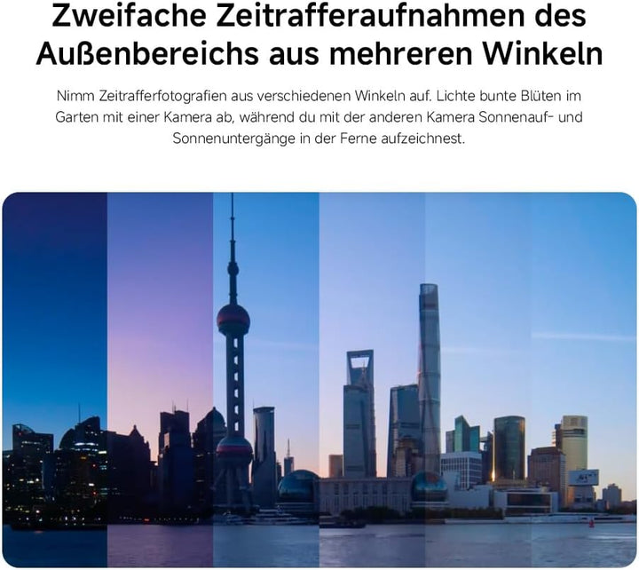 XIAOMI Outdoor Kamera CW500 Dual, Dual 2.5K Ultra-HD Bildqualität, AI Erkennung, Dual-Band Wi-Fi 6,