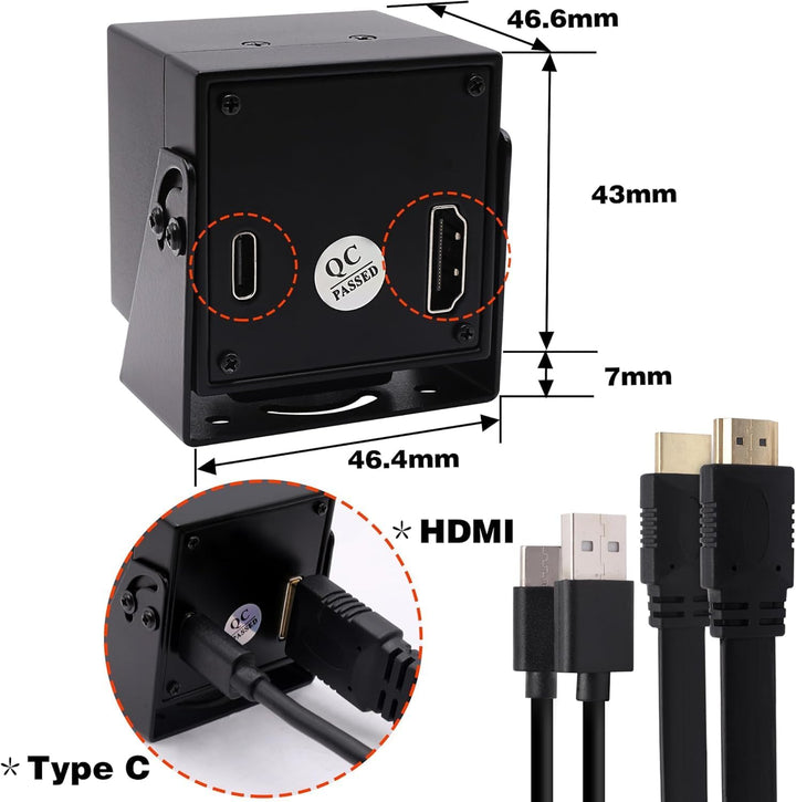 Svpro 4K 60fps Kamera - USB 3.0 & HDMI Dual-Ausgang, M12-Fischaugenobjektiv
