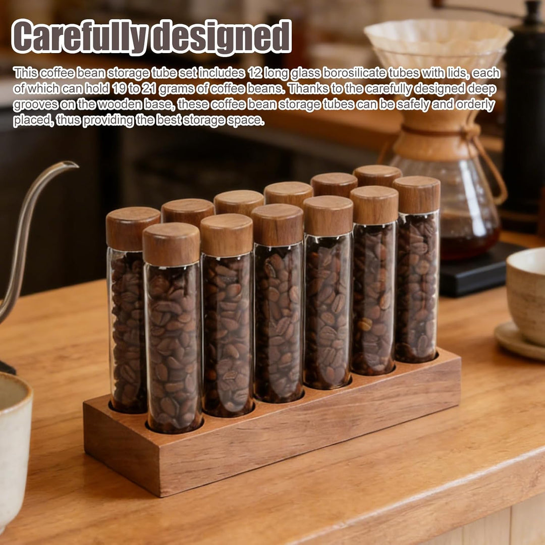 12 Stück Aufbewahrungsröhrchen Für Kaffeebohnen, 20g Kaffeebohnen-Aufbewahrungsröhrchen, Einzeldosis
