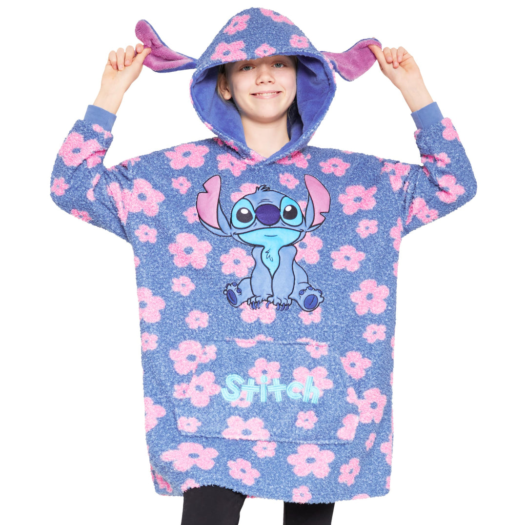 Disney Hoodie Decke Mädchen, Kuscheldecke mit Ärmeln, Fleece Kapuzenpullover, Hoodie Mädchen Geschen