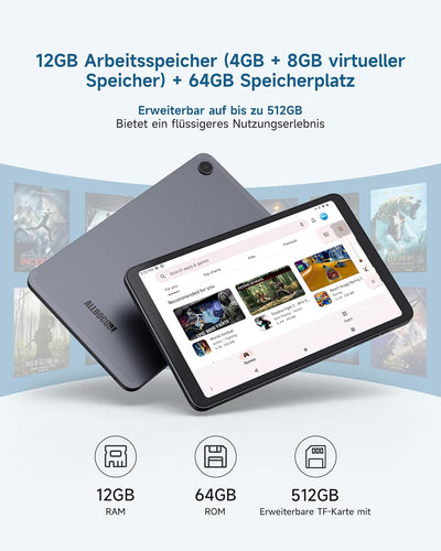 ALLDOCUBE iPlay 50 Mini Tablet Android 13, Tablet 8,4 Zoll FHD 1920x1200 Incell IPS, 12(4+8) GB RAM