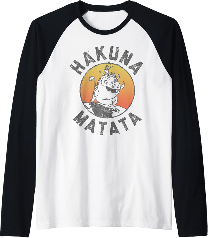Disney Lion King Timon & Pumba Hakuna Matata Lifestyle Raglan