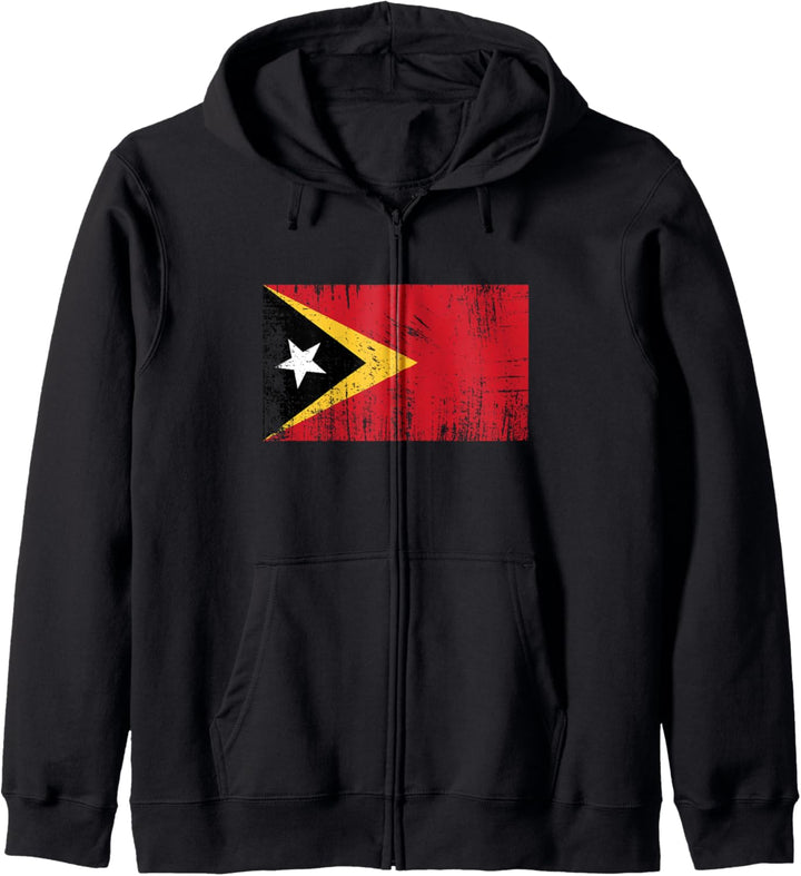 Timor-Leste Flagge Osttimor Fahne Geschenk Fussball-Fan Sport Kapuzenjacke