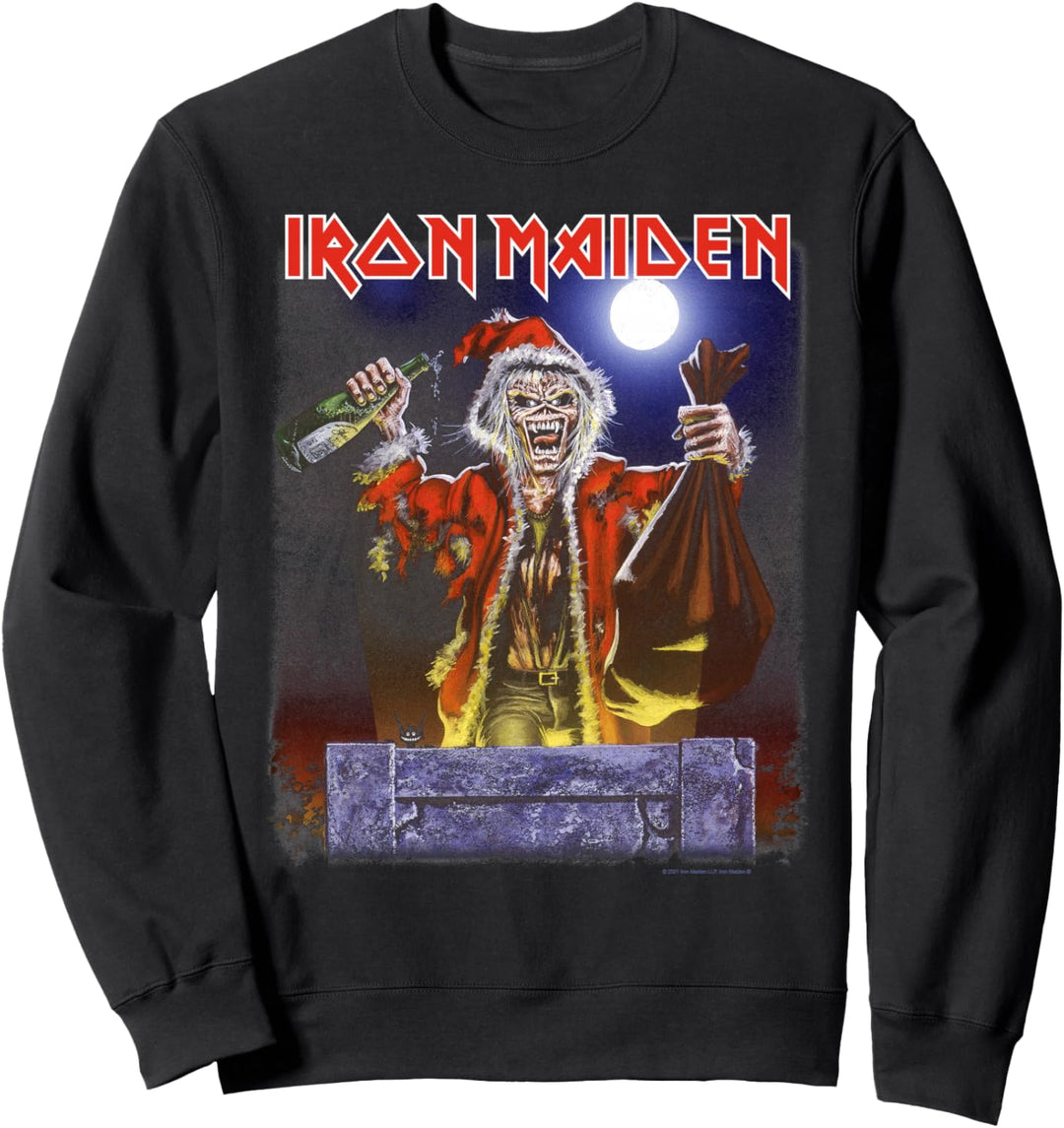 Iron Maiden - No Prayer Santa Eddie Christmas Sweatshirt