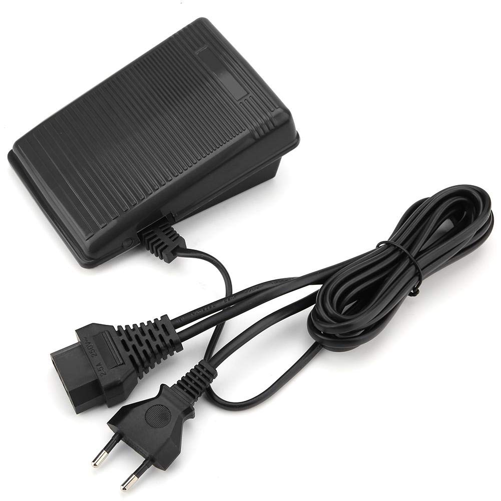 Hilitand Fusspedal für Nähmaschine, 220V, Grau, Kunststoff, EU-Stecker, Elektronische Geschwindigkei