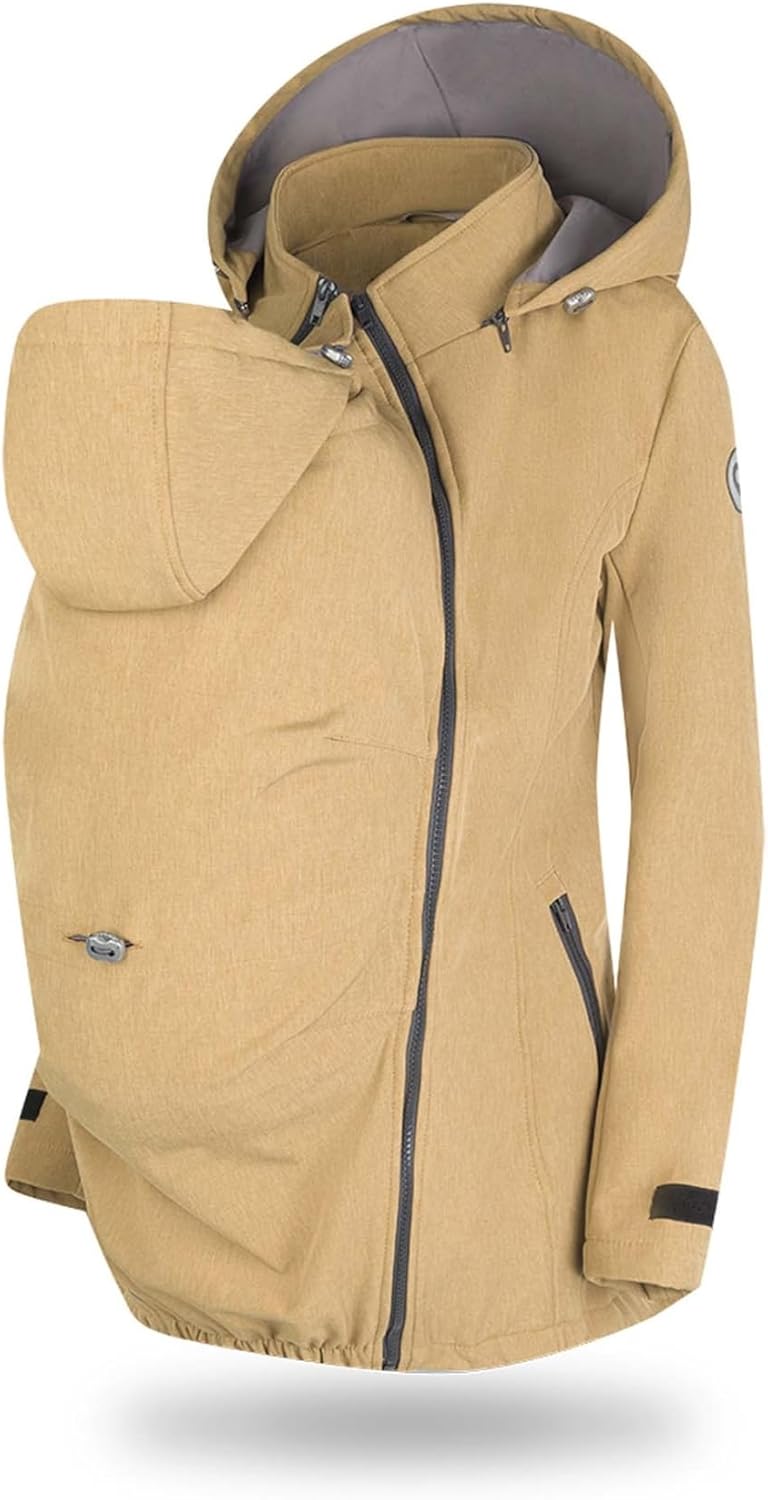 fun2bemum Enigma 5in1 BACK/FRONT Softshell Jacke,Tragejacke, Babytragejacke,Schwangerschaftsjacke M